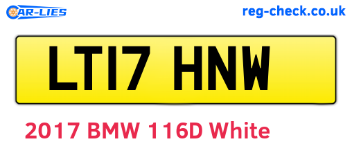LT17HNW are the vehicle registration plates.