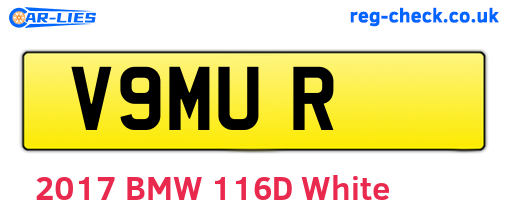 V9MUR are the vehicle registration plates.
