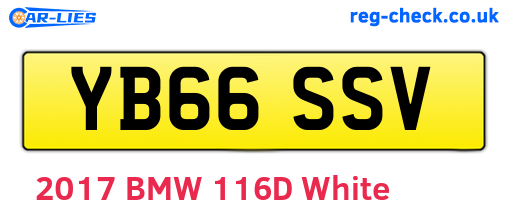 YB66SSV are the vehicle registration plates.