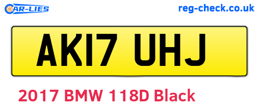 AK17UHJ are the vehicle registration plates.