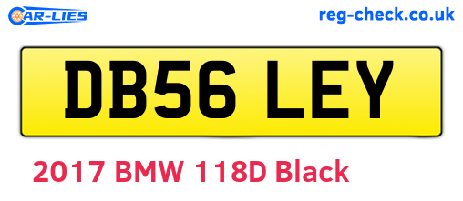 DB56LEY are the vehicle registration plates.
