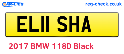 EL11SHA are the vehicle registration plates.