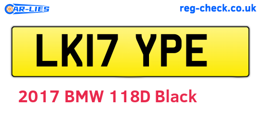 LK17YPE are the vehicle registration plates.