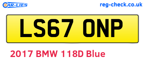 LS67ONP are the vehicle registration plates.