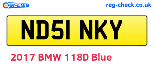 ND51NKY are the vehicle registration plates.