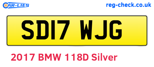 SD17WJG are the vehicle registration plates.