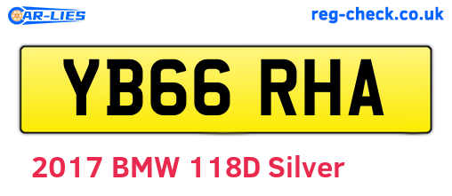 YB66RHA are the vehicle registration plates.