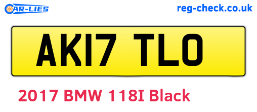 AK17TLO are the vehicle registration plates.