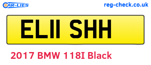 EL11SHH are the vehicle registration plates.