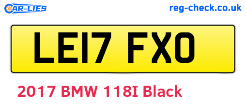 LE17FXO are the vehicle registration plates.