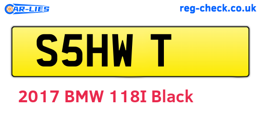 S5HWT are the vehicle registration plates.