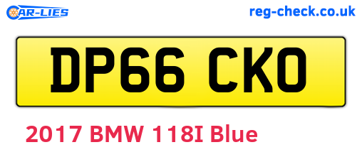DP66CKO are the vehicle registration plates.