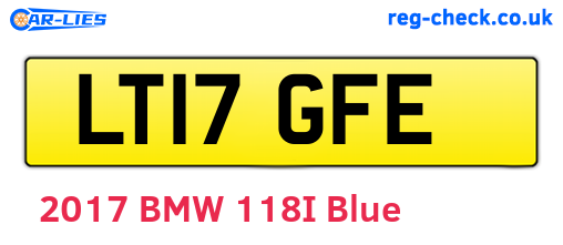 LT17GFE are the vehicle registration plates.