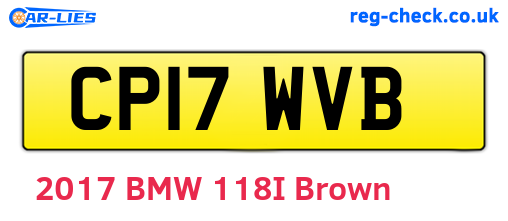 CP17WVB are the vehicle registration plates.