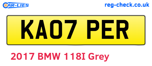 KA07PER are the vehicle registration plates.