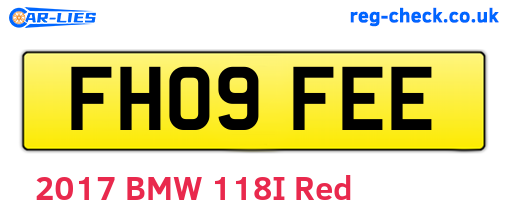 FH09FEE are the vehicle registration plates.