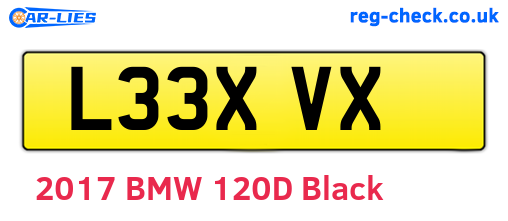 L33XVX are the vehicle registration plates.