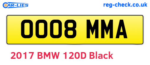 OO08MMA are the vehicle registration plates.