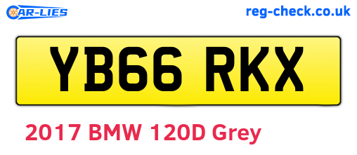 YB66RKX are the vehicle registration plates.