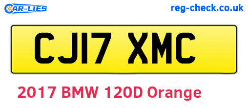 CJ17XMC are the vehicle registration plates.