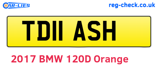 TD11ASH are the vehicle registration plates.