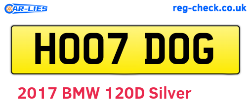 HO07DOG are the vehicle registration plates.