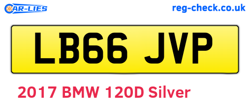 LB66JVP are the vehicle registration plates.