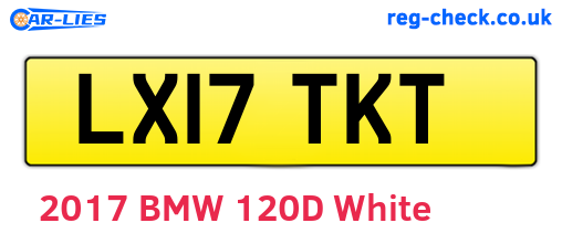 LX17TKT are the vehicle registration plates.