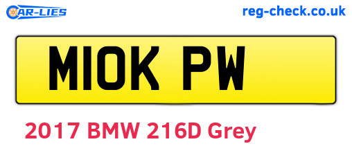 M10KPW are the vehicle registration plates.