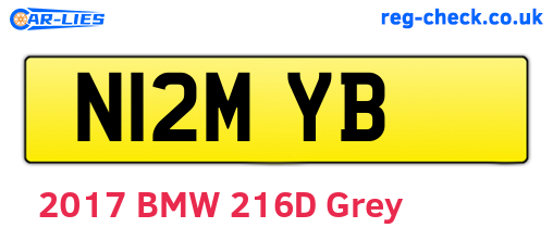 N12MYB are the vehicle registration plates.