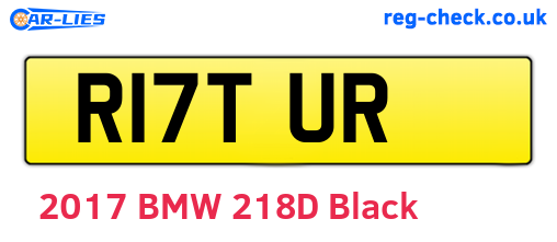 R17TUR are the vehicle registration plates.