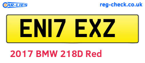 EN17EXZ are the vehicle registration plates.