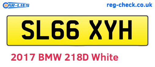 SL66XYH are the vehicle registration plates.