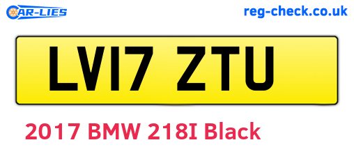 LV17ZTU are the vehicle registration plates.