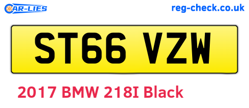 ST66VZW are the vehicle registration plates.