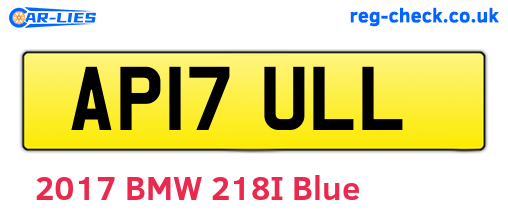 AP17ULL are the vehicle registration plates.