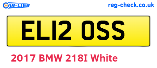 EL12OSS are the vehicle registration plates.