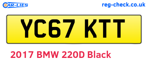 YC67KTT are the vehicle registration plates.