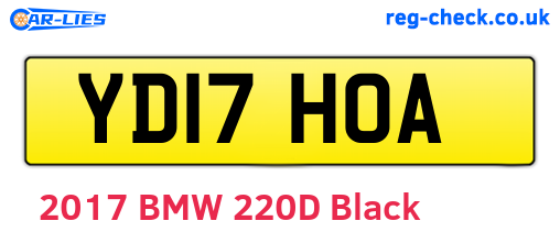 YD17HOA are the vehicle registration plates.