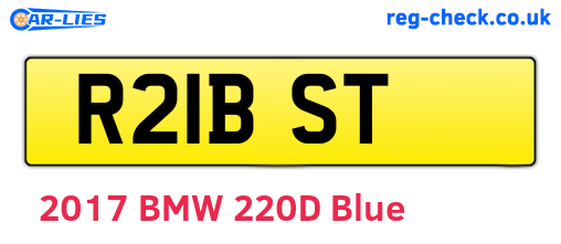 R21BST are the vehicle registration plates.