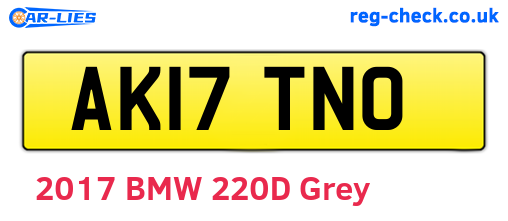 AK17TNO are the vehicle registration plates.