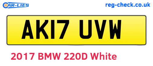 AK17UVW are the vehicle registration plates.