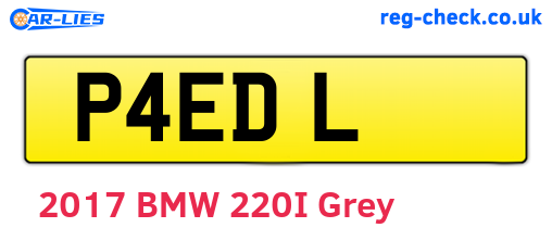 P4EDL are the vehicle registration plates.