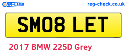 SM08LET are the vehicle registration plates.