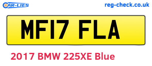 MF17FLA are the vehicle registration plates.