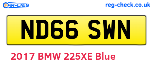 ND66SWN are the vehicle registration plates.