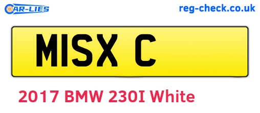 M1SXC are the vehicle registration plates.