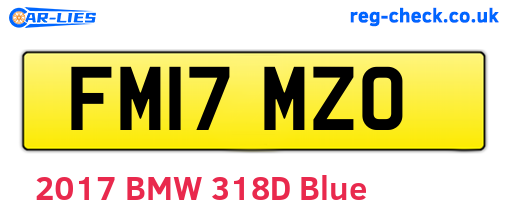 FM17MZO are the vehicle registration plates.