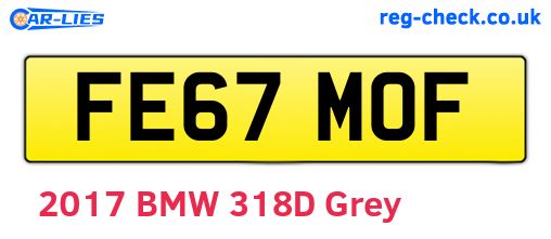 FE67MOF are the vehicle registration plates.