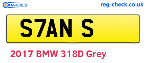 S7ANS are the vehicle registration plates.